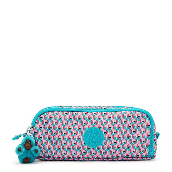 Kipling Gitroy Classic Printed Pencil Case Bags Poppy Geo | AU 1900CT